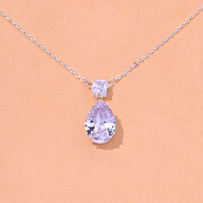 The Golden Tear Set - Necklace & Earrings Duo