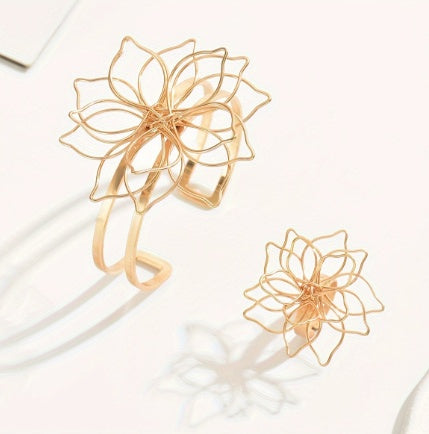 The Lattice Bloom Set - Bracelet & Ring Duo