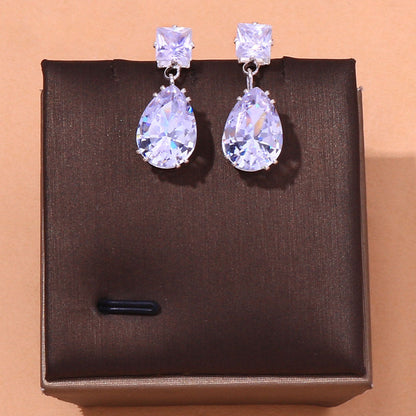 The Golden Tear Set - Necklace & Earrings Duo